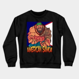 American Samoa Samoan Flag Polynesian Warrior Pride Crewneck Sweatshirt